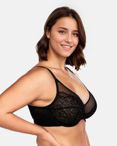 Full Coverage Lace Minimizer Bra - Petal-Beige